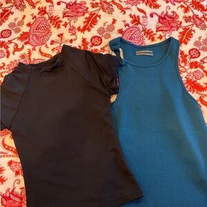 Black and Teal Anthropologie tops